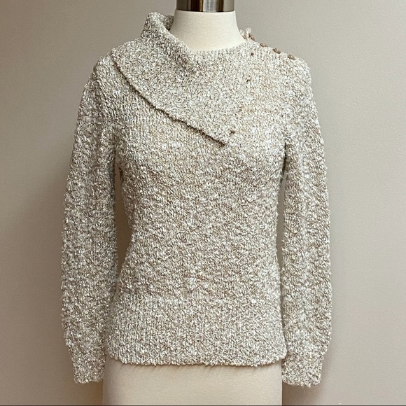 J.H. Collectibles Sweaters - J.h.Collectibles Petite Convertible Collar Sweater